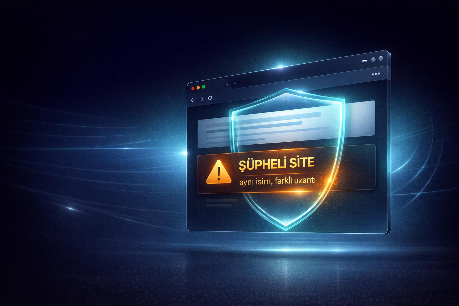 Şüpheli site uyarısını gösteren Alparslan hero görseli